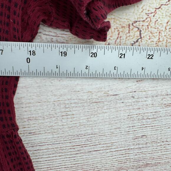 Patrons of Peace Geometric Print Babydoll Mini Dress Womens Small Red Wine - Picture 10 of 11